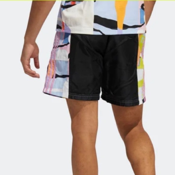 Adidas Originals “Love Unites” Unisex Pull-On Drawstring Waist Shorts size XL - Picture 2 of 12